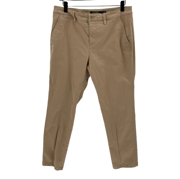 Lauren Ralph Lauren Khaki Chino Petite Pants 10P - Picture 5 of 8